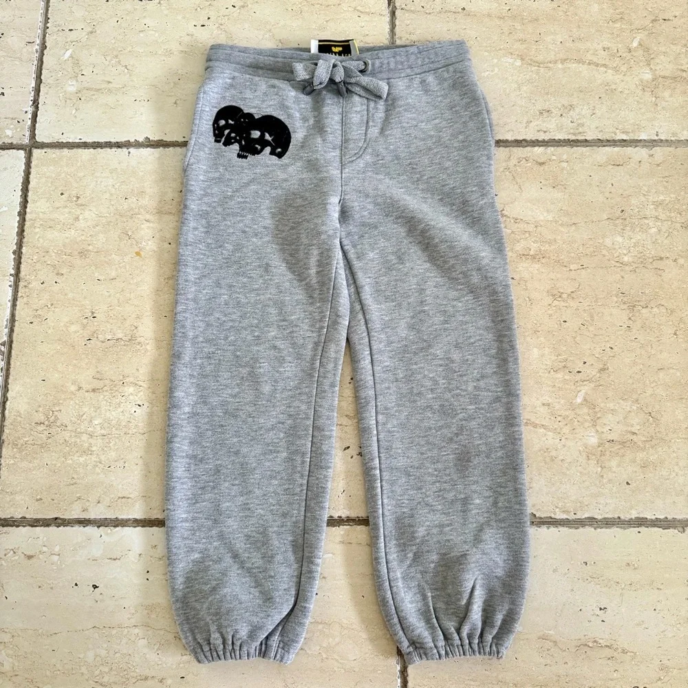 Philipp Plein Light Gray Kids Joggers, Size 8-9